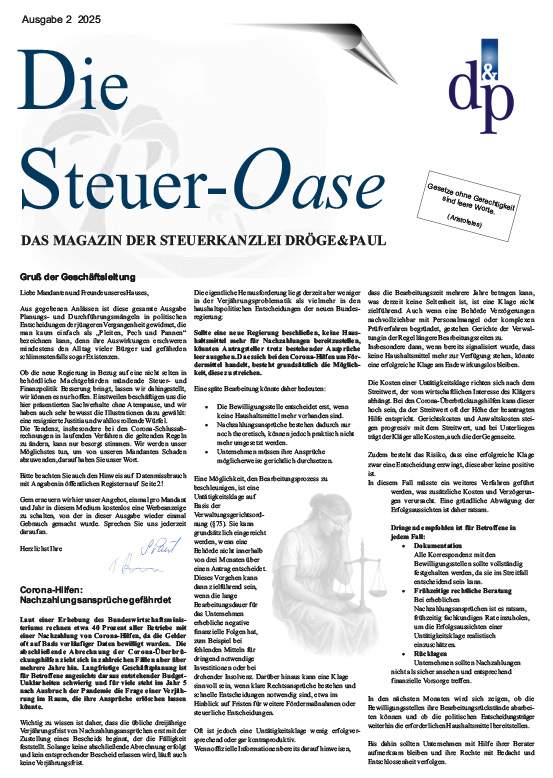 Steueroase 2025 - Ausgabe 2
